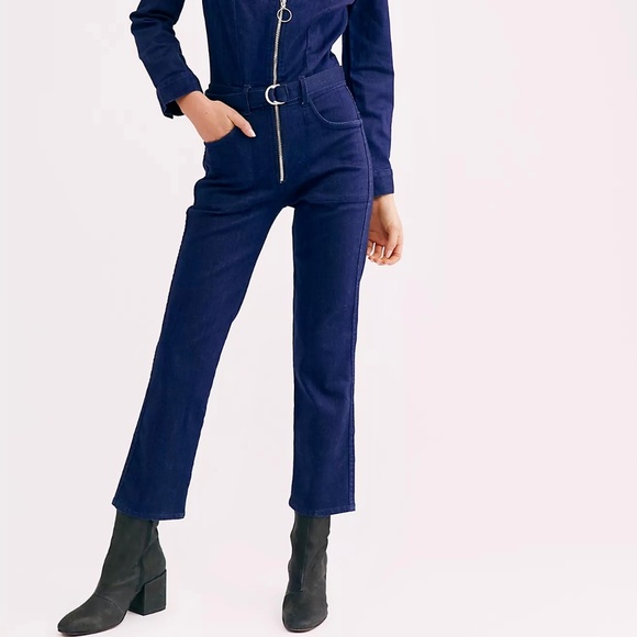 3x1 VALEN Belted Denim Jumpsuit XS in Aldo NWOT - Picture 3 of 3